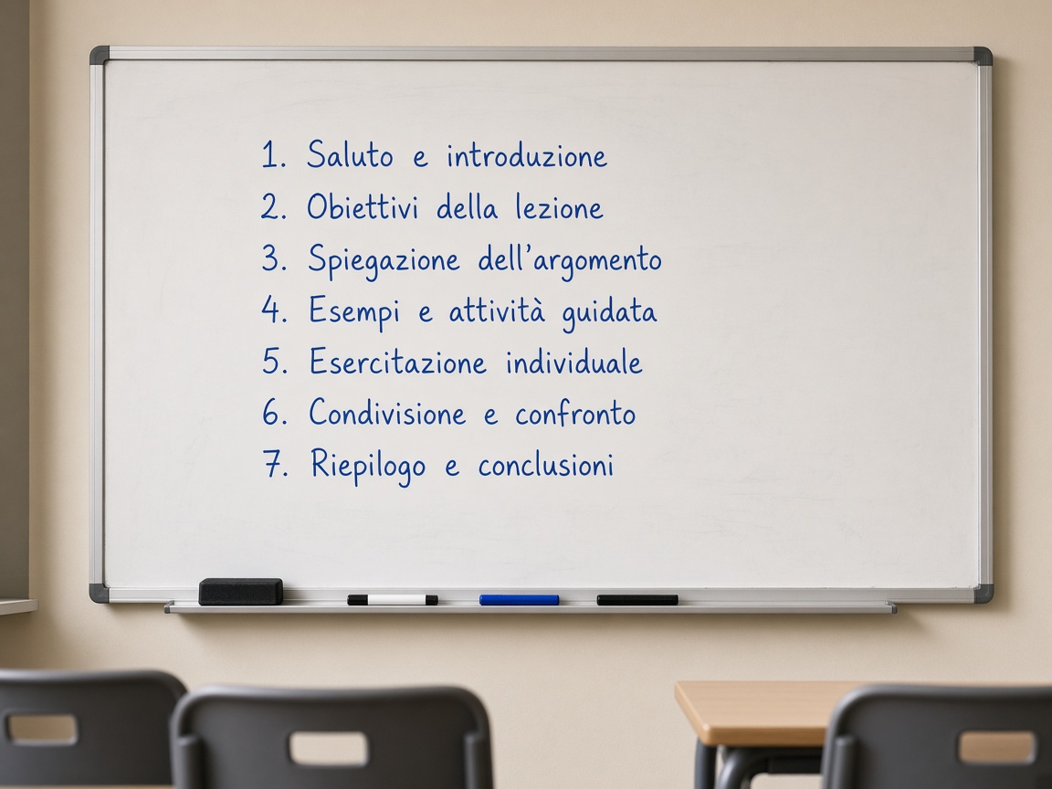 Lavagna dopo una lezione.